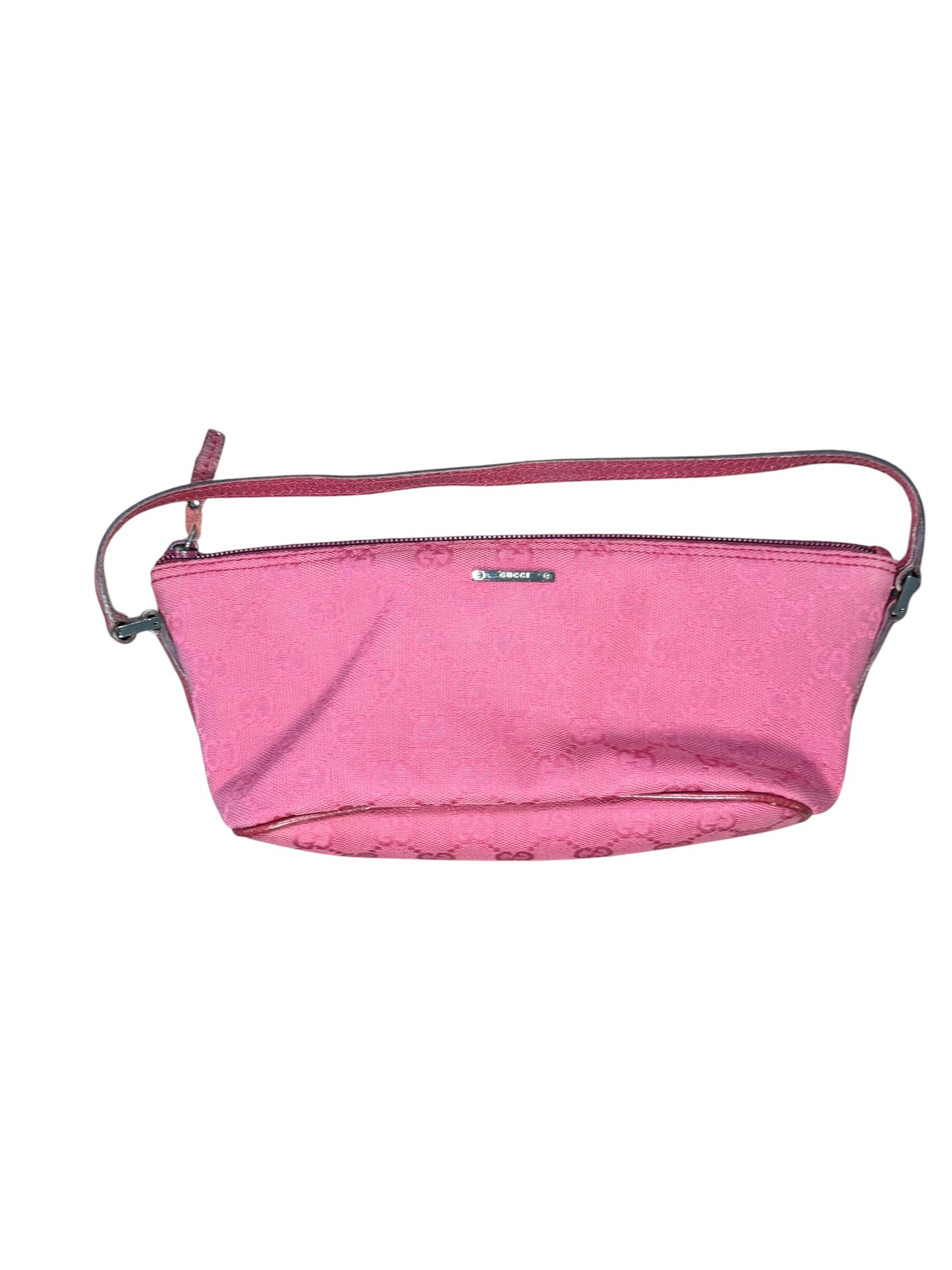 GUCCI Pink GG Canvas Boat Shoulder Bag