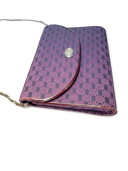Gucci GG Monogram Chain Shoulder Bag – Purple