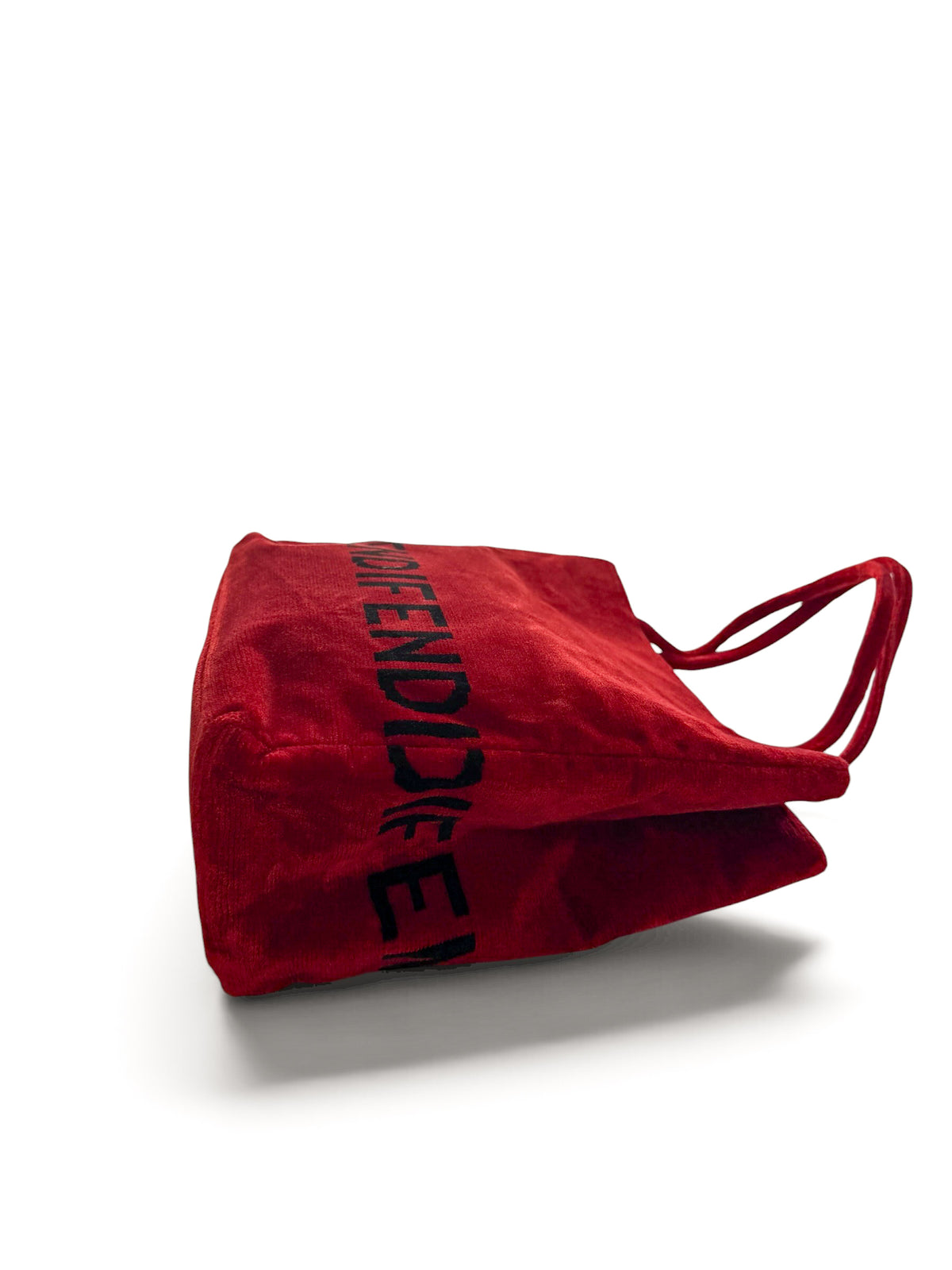 Fendi Red Velvet Tote Bag