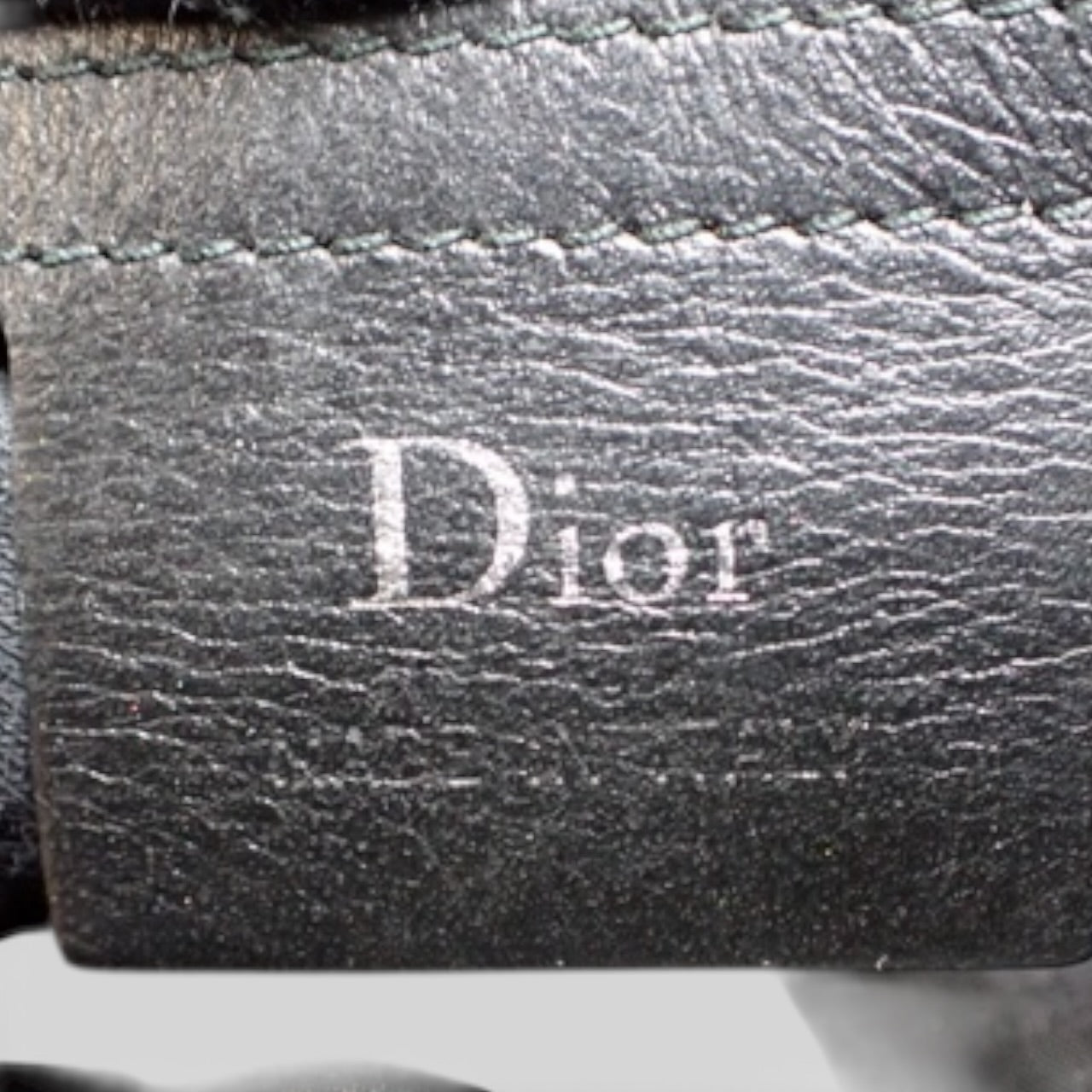 Christian Dior Black Rubber Patch Clutch