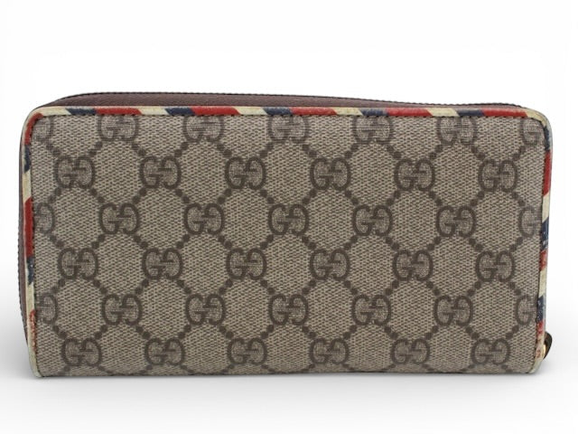 Gucci GG Supreme Tiger Zip Wallet