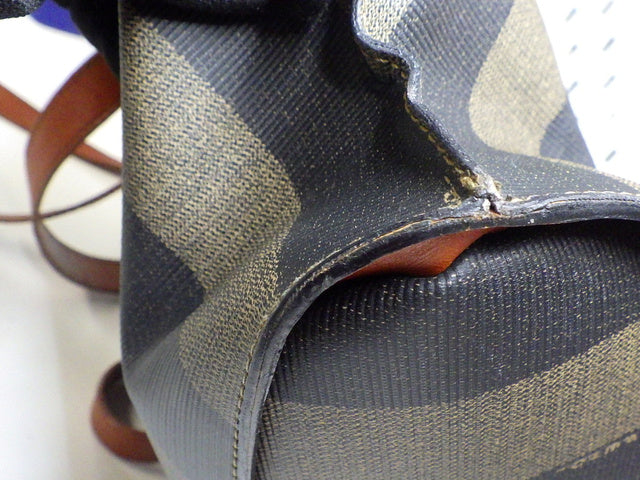 Fendi Pequin Stripe shoulder Bag