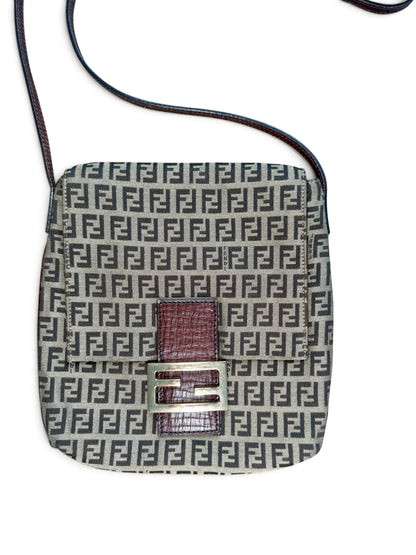 Fendi Zucchino Mama Baguette / Shoulder Bag – Brown Tobacco