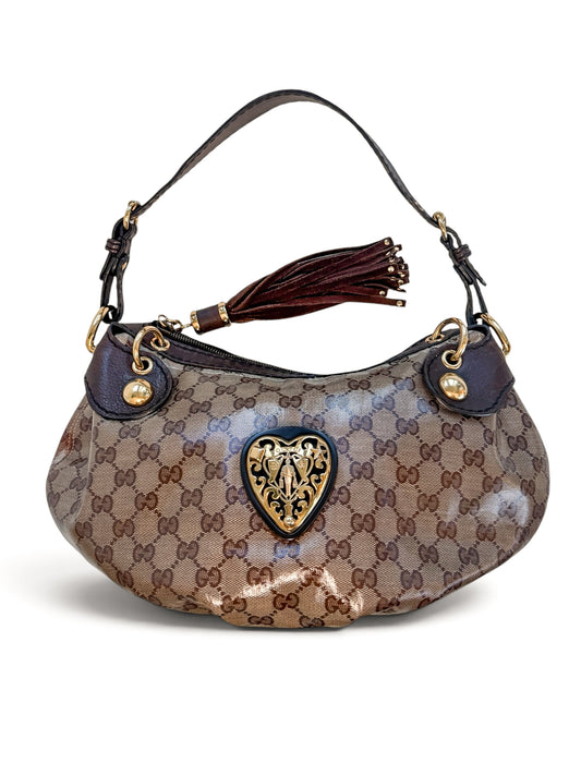 Gucci GG Crystal Heart Shoulder Bag