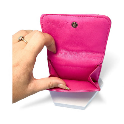 Balenciaga Pink Quilted Leather Card Holder / Mini Wallet