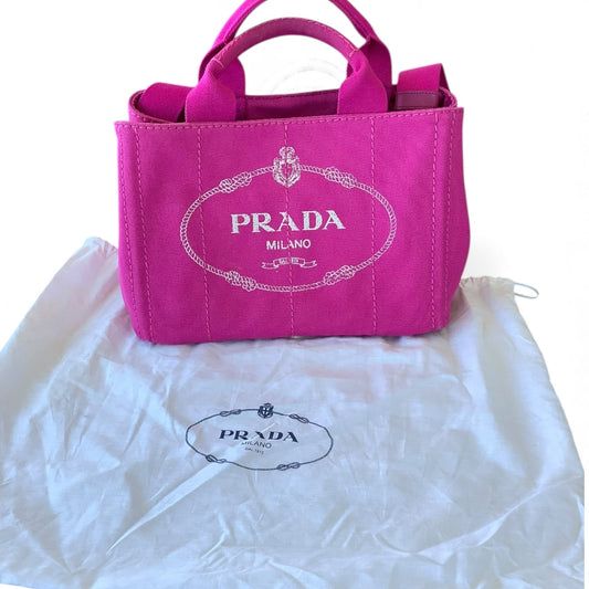 PRADA PINK CANVAS TOTE