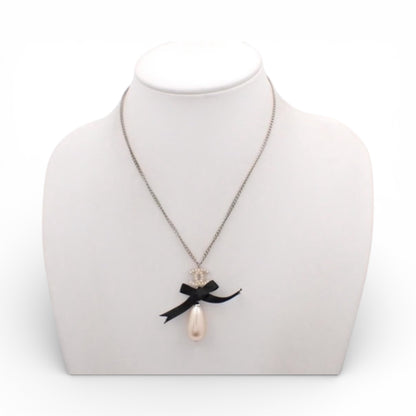 Chanel Pearl Bow Necklace
