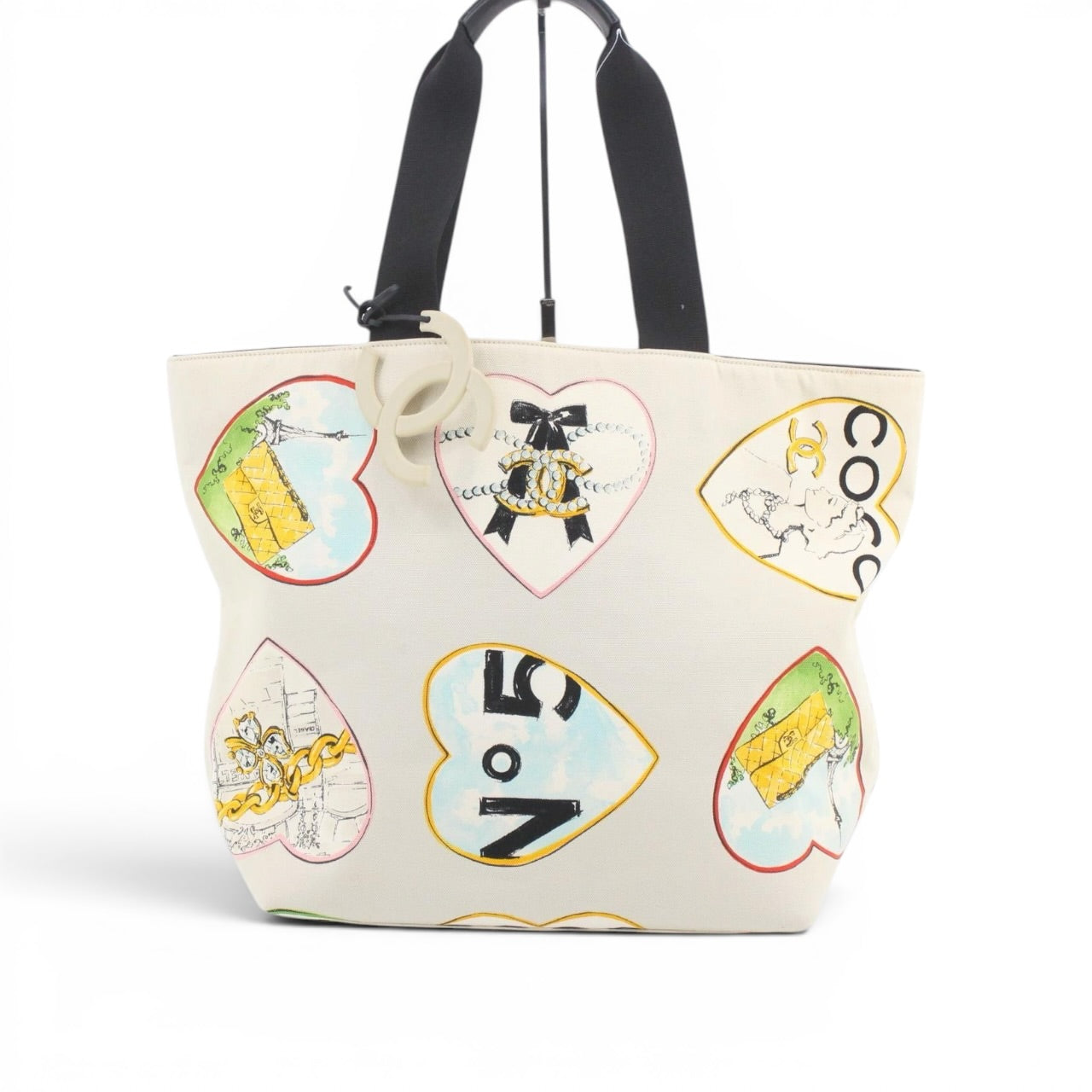 CHANEL Valentine’s Limited Edition Canvas Leather Tote