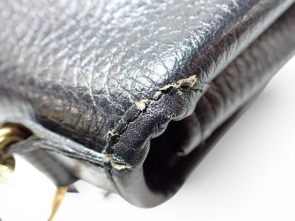 Christian Dior Vintage 2-Way Leather Top Handle Bag – Black Leather