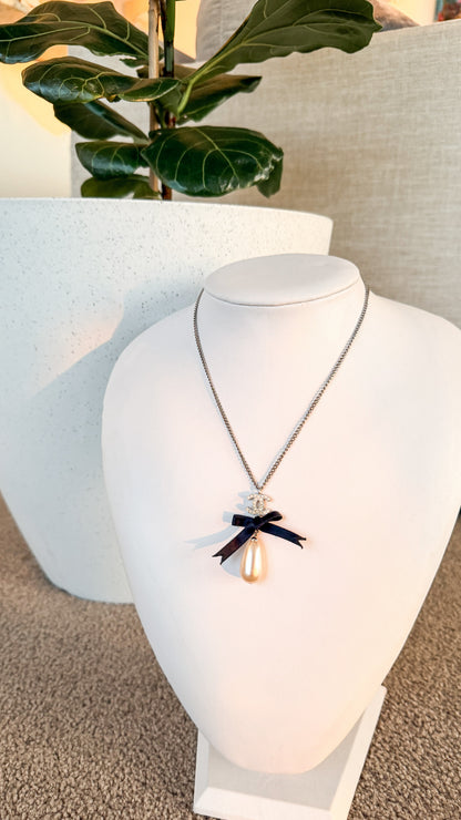 Chanel Pearl Bow Necklace