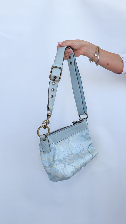 COACH Baby Blue Signature Shoulder Bag