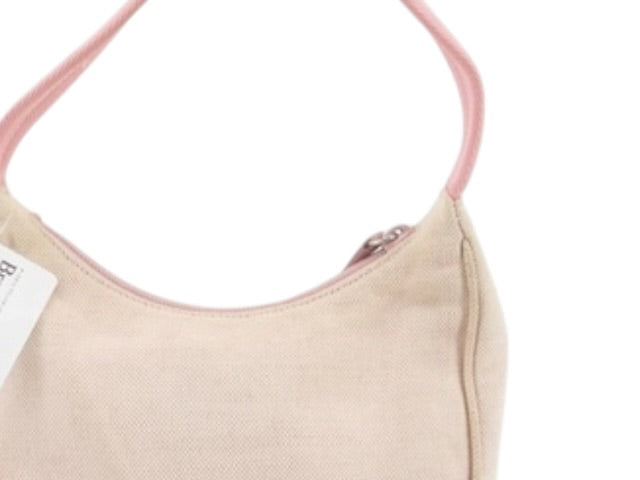 PRADA PINK CANVAS HANDBAG
