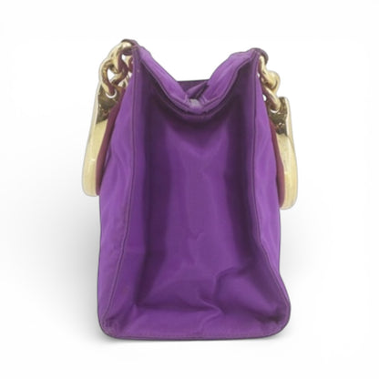 Prada Nylon Tote with Gold Handles
