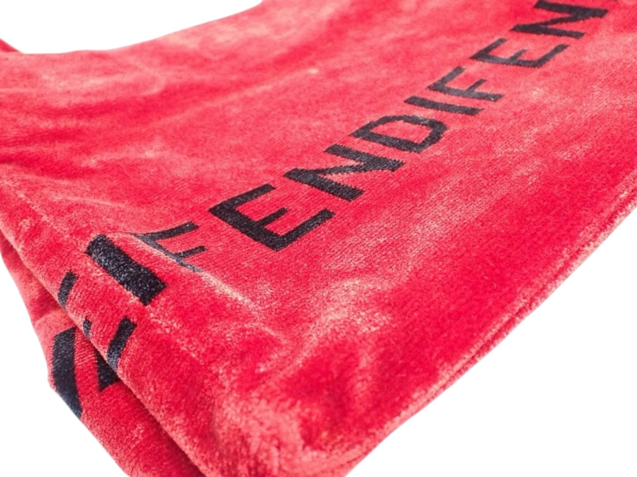Fendi Red Velvet Tote Bag