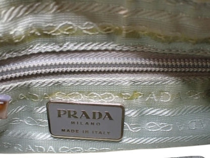Prada Quilted Tessuto & Patent Shoulder Bag – Powder Blue & Mustard