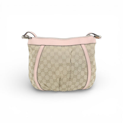 Gucci GG Canvas Crossbody – Pink Trim