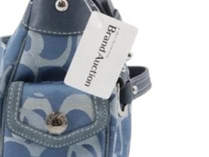 COACH BLUE SIGNATURE SHOULDER BAG