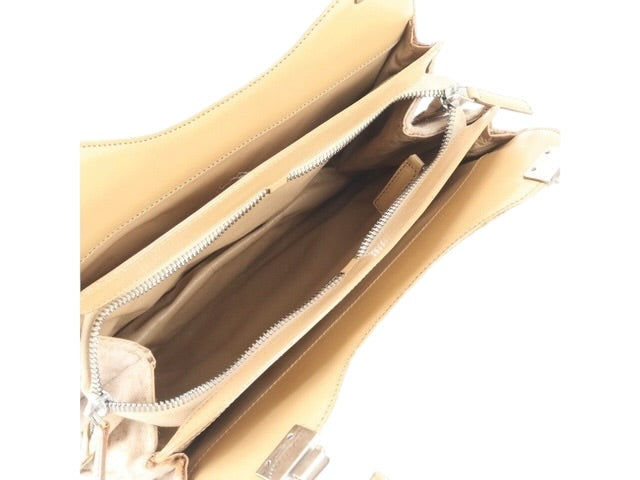Fendi Zucchino Textured Shoulder Bag | Beige