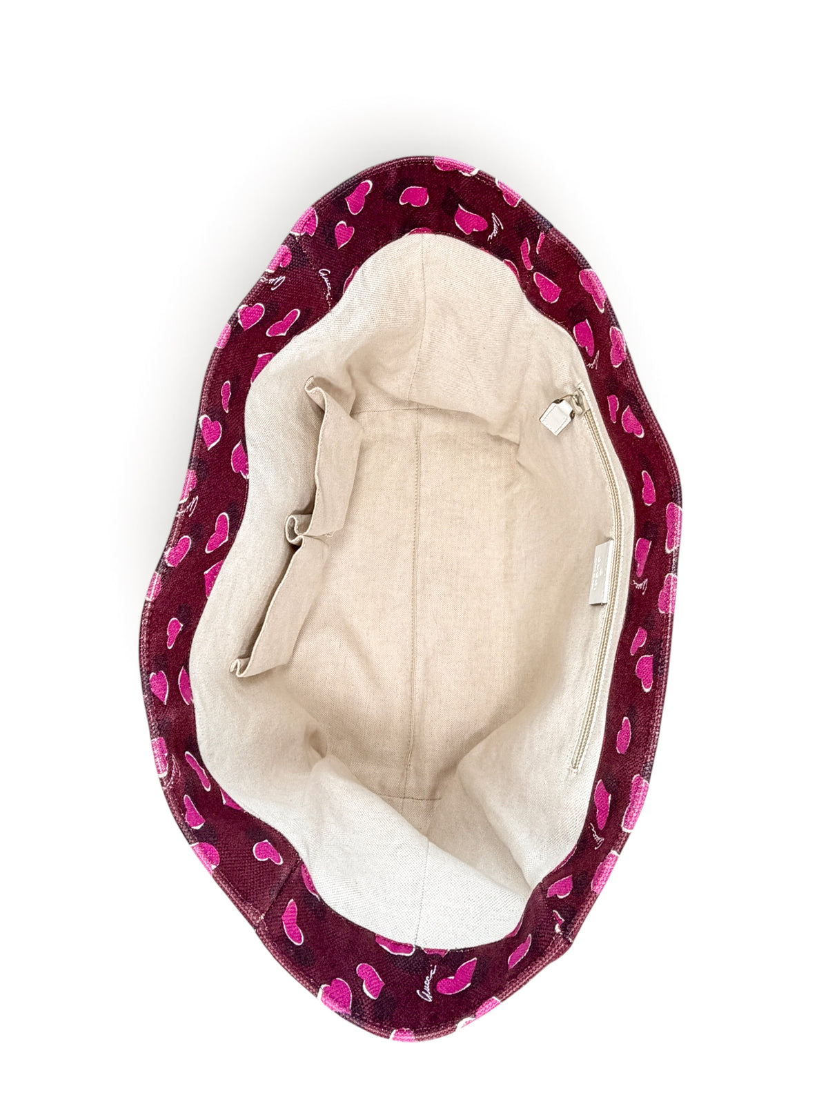 Gucci Heart Print Tote – Burgundy