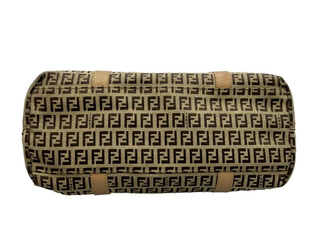 Fendi Zucca Tote Bag (Gold Charm)