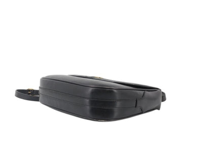 Gucci Interlocking Leather Shoulder Bag – Black