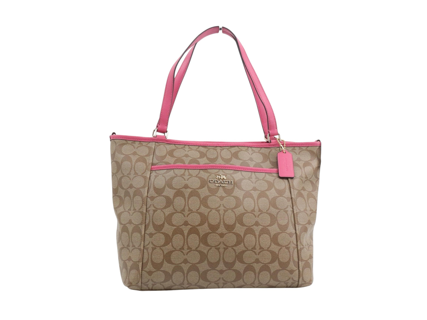 Coach Signature Tote – Pink Trim