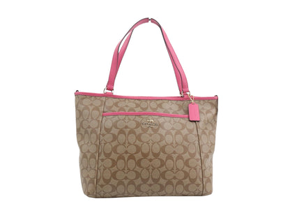 Coach Signature Tote – Pink Trim