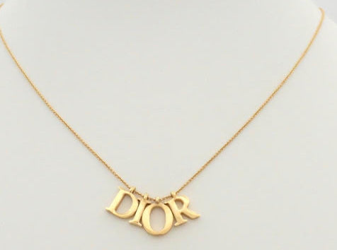 Authentic Dior Logo Necklace