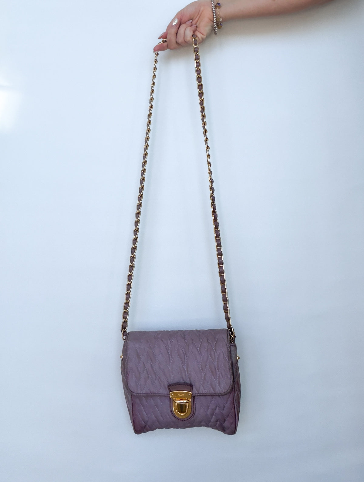 Prada Quilted Leather Chain Shoulder Bag