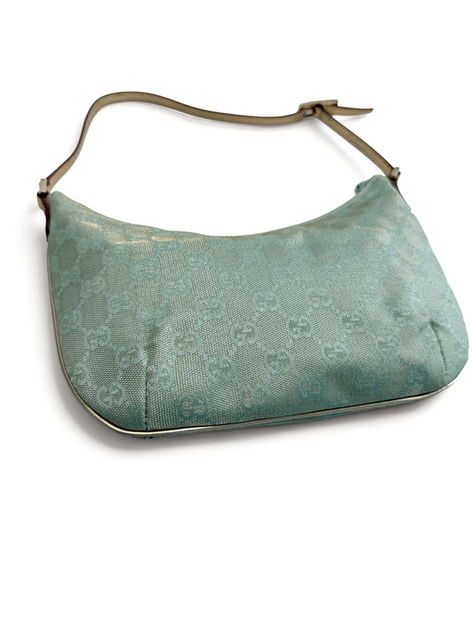 Gucci GG Shimmer Canvas Baguette Shoulder Bag