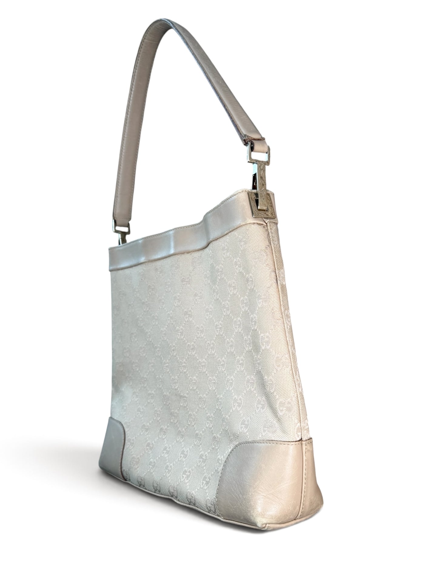 Gucci GG Canvas Shoulder Bag – Beige