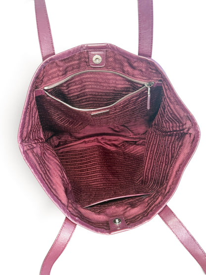 Prada Burgundy Nylon Tote
