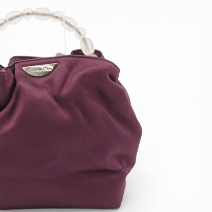CHRISTIAN DIOR PEARL SATIN HANDBAG – A GRADE