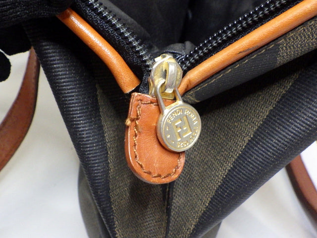 Fendi Pequin Stripe shoulder Bag