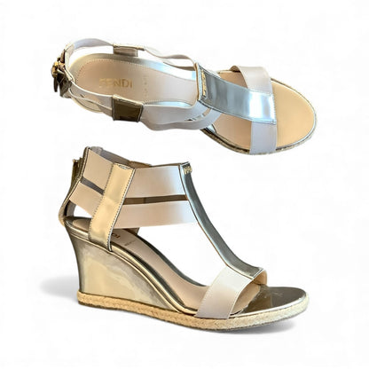 Fendi Vintage Espadrille Wedges (37.5) — Great Condition