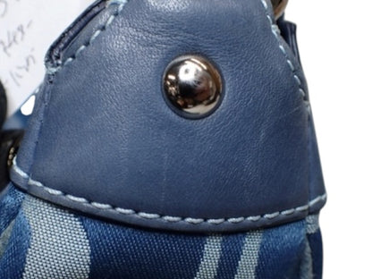 COACH BLUE SIGNATURE SHOULDER BAG