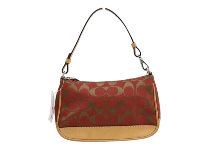 Coach Red and Gold Signature Shoulder Bag