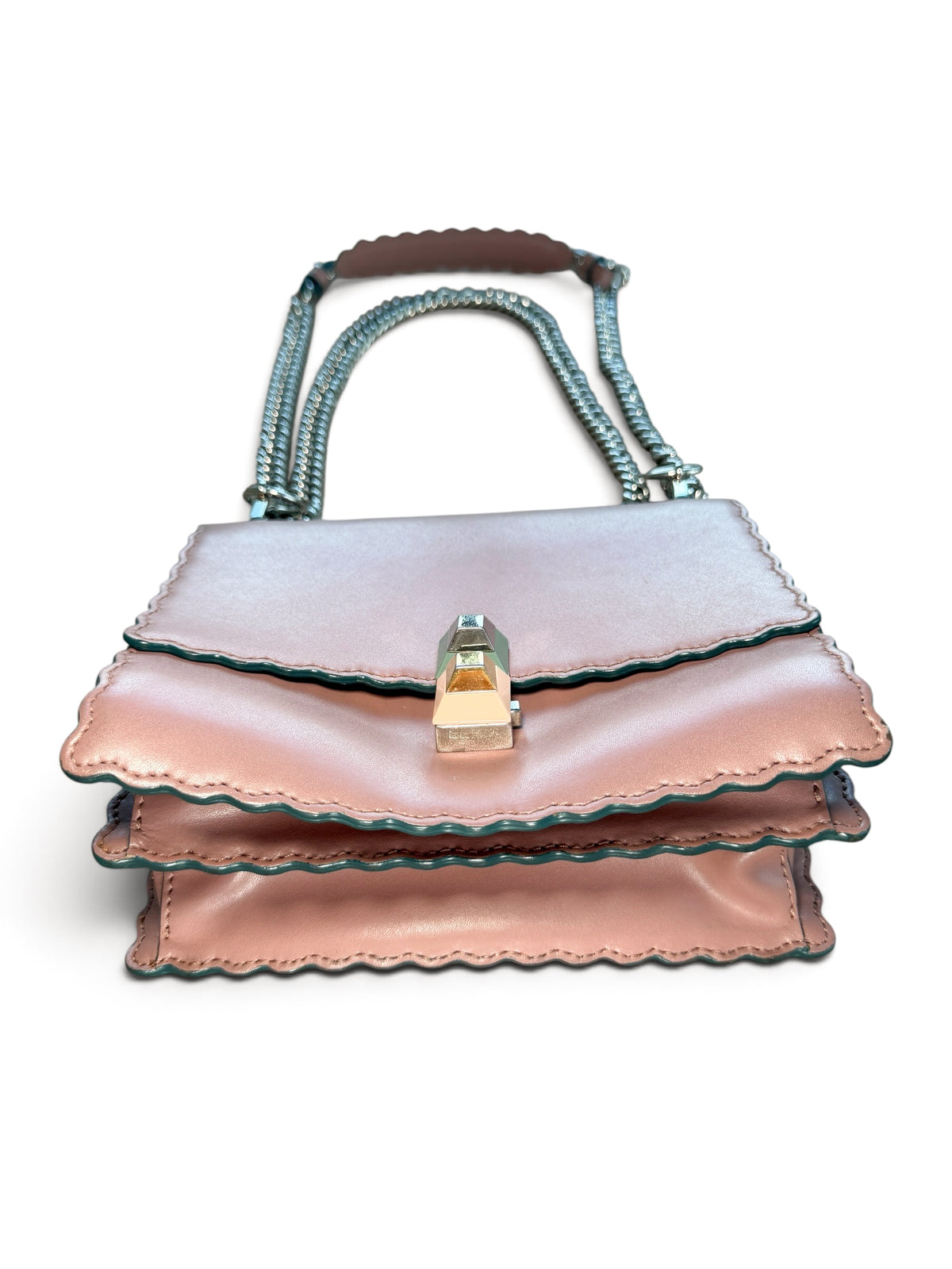 FENDI SCALLOPED LEATHER BAG