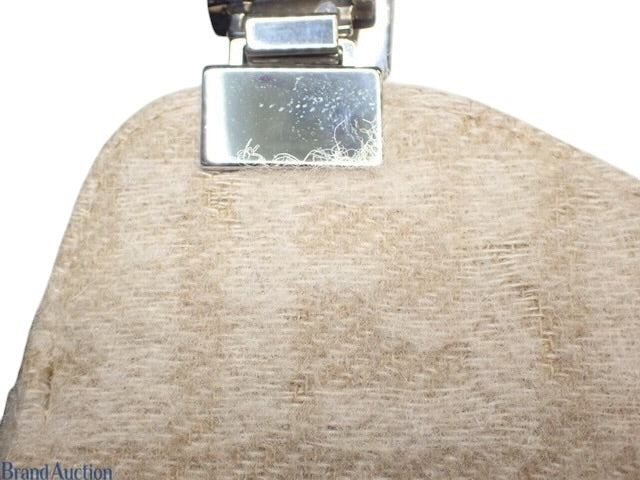Fendi Zucchino Textured Shoulder Bag | Beige
