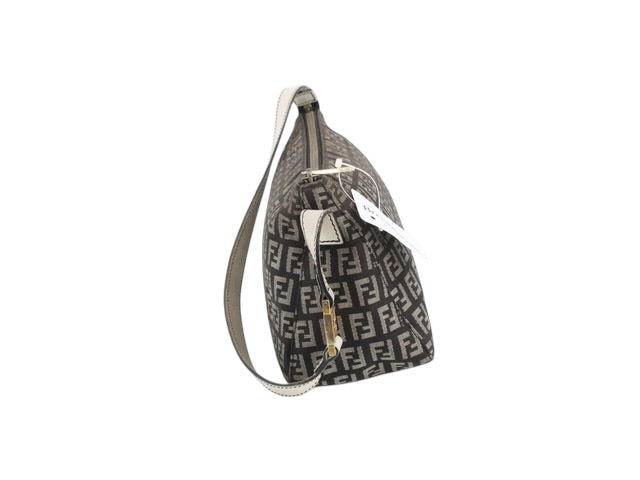 Fendi Zucchino Mini Shoulder Bag – Black/Grey