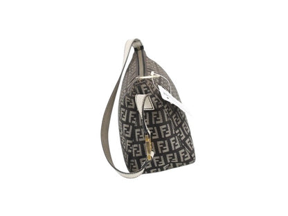 Fendi Zucchino Mini Shoulder Bag – Black/Grey