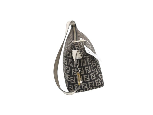 Fendi Zucchino Mini Shoulder Bag – Black/Grey