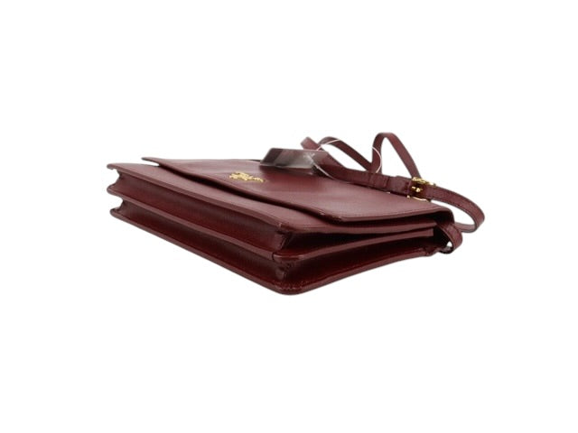 Prada Saffiano Leather Shoulder Bag – Burgundy