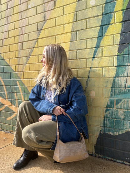 Vintage Fendi Zucchino Shoulder Bag – Beige Monogram