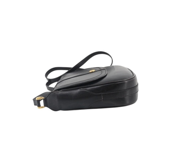 Gucci Interlocking Leather Shoulder Bag – Black