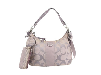 Coach Lilac Signature Shoulder Bag with Matching Pouch