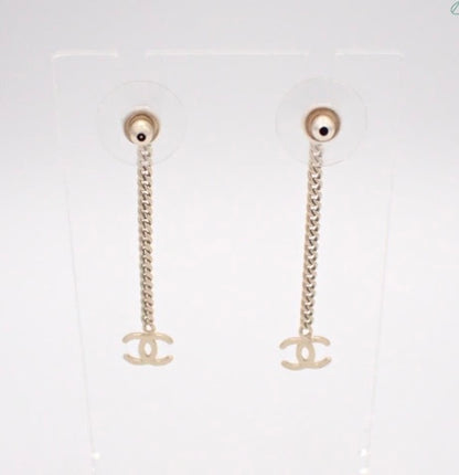 Chanel Gold Chain Drop Earrings