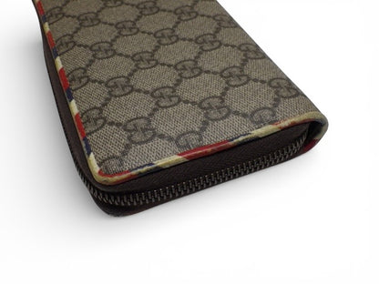Gucci GG Supreme Tiger Zip Wallet