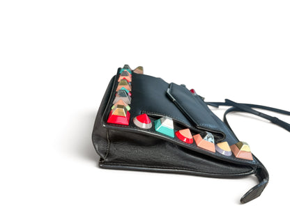 Fendi Studded Crossbody & Clutch – Black Multicolour