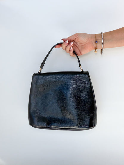 Christian Dior Vintage 2-Way Leather Top Handle Bag – Black Leather